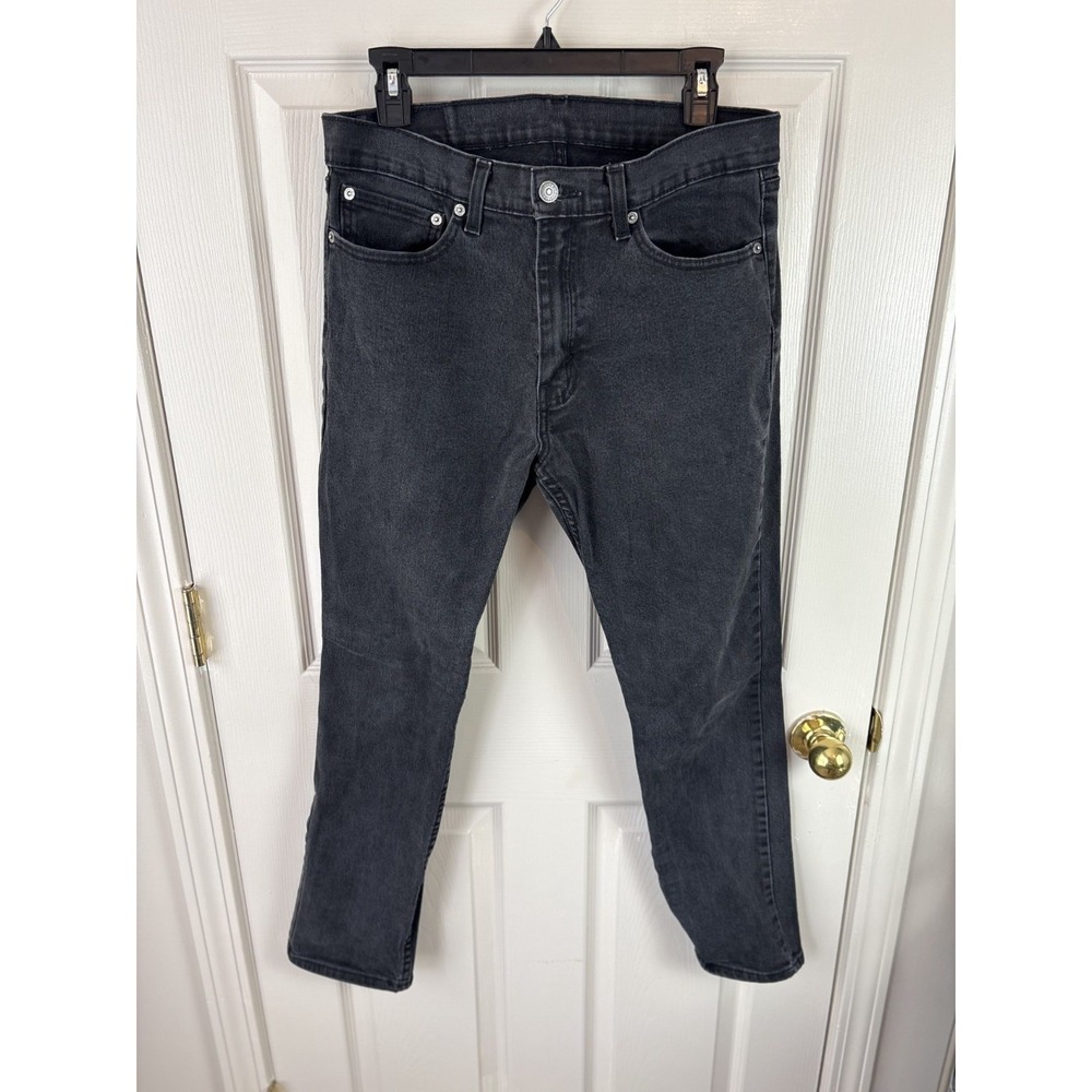 Levis 511 Slim Fit Jeans Mens 34x30 Charcoal Gray Excellent WaterLess Denim